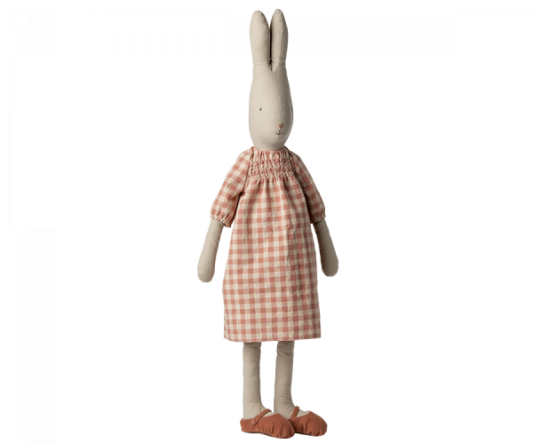 Maileg Hase / Rabbit Girl, Size 5, Karokleid Rosa