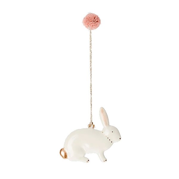 Maileg Anhänger Bunny (sitzend), rosa Pompom