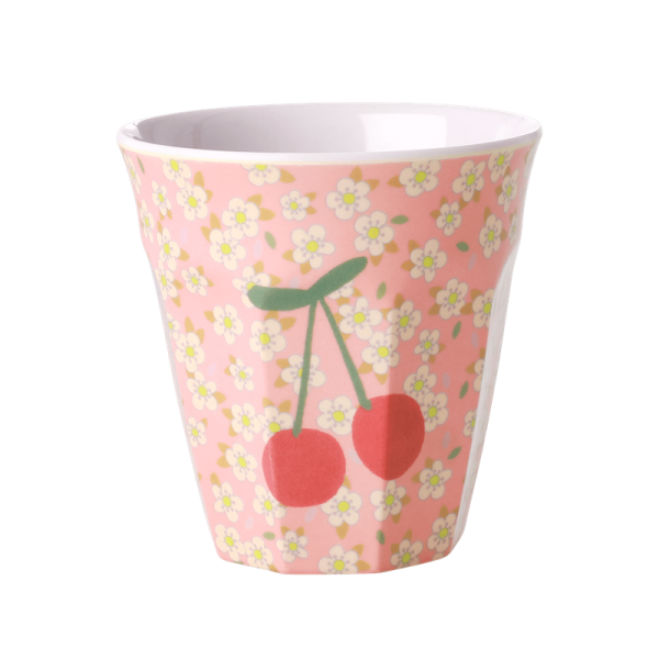 Rice Melamin Becher, Small Flowers and Cherry Print