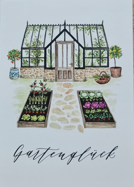 Postkarte Gartenglück