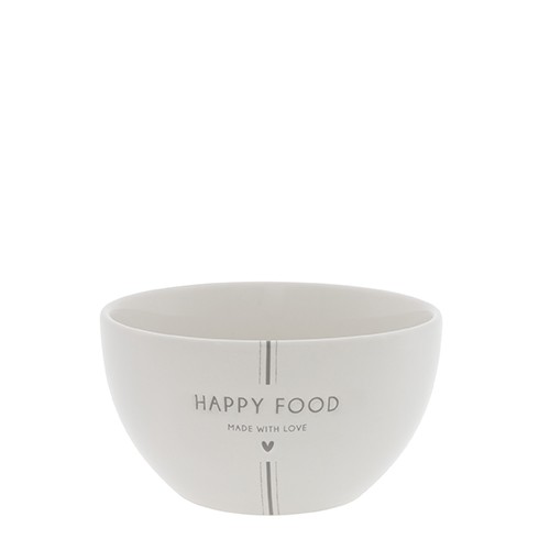 Bastion Collections Schale/Bowl White / Happy Food in Grey