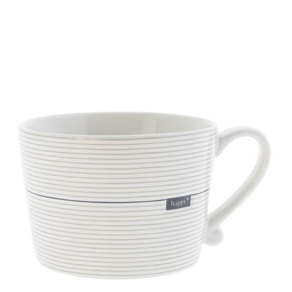 Bastion Collections Cup White / Stripes titane Happy