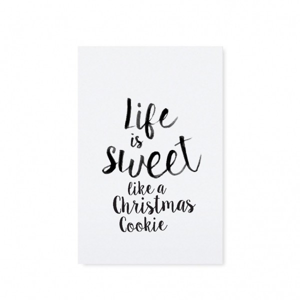 Tafelgut, Karte "Life is Sweet like a Christmas Cookie"