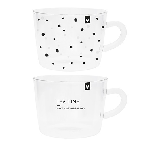 Bastion Collections Tumbler / Teetassen im 2er Set, Dots and Tea Time