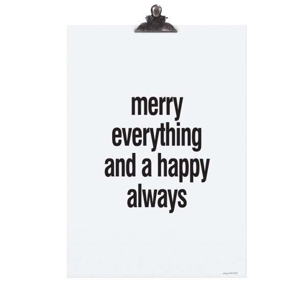 Tafelgut Poster "Merry Everything"