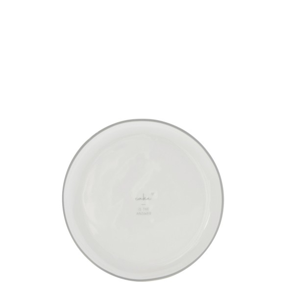 Bastion Collections Teller / Cake Plate Cake is the answer, Grey