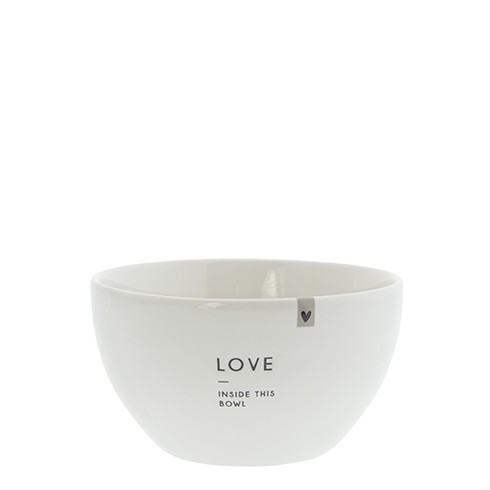 Bastion Collections Schale/Bowl White / Love inside, black