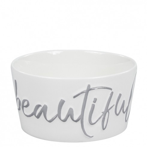 Bastion Collections Schale / Bowl White/Beautiful Morning in Grey