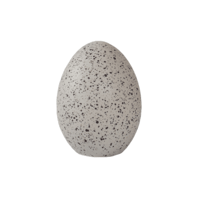 Osterei aus Keramik, Standing egg, gesprenkelt