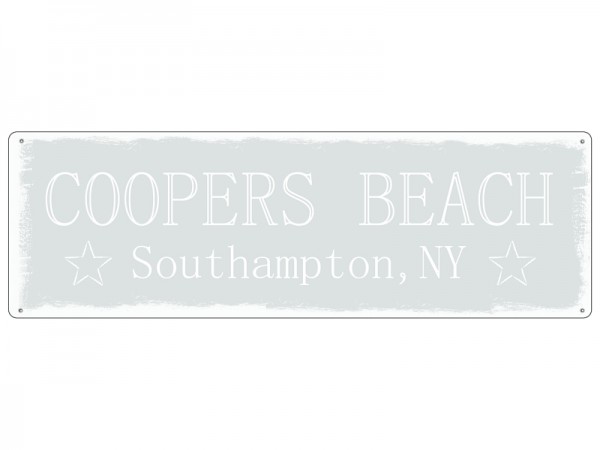 Metallschild "Coopers Beach"