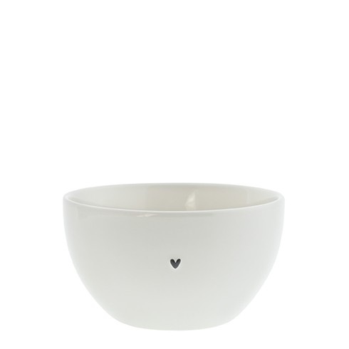 Bastion Collections Schale/Bowl White / Heart in Black
