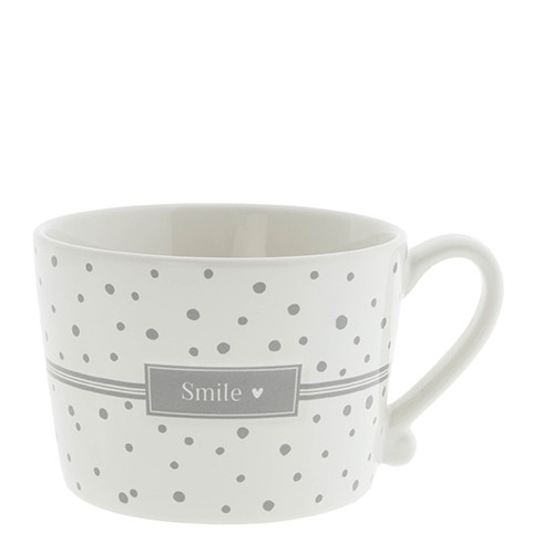 Bastion Collections Cup White / Dots in Grey