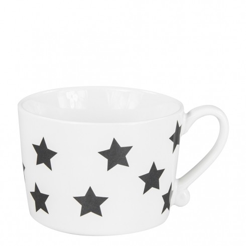 Bastion Collections Mug White/Stars in Black