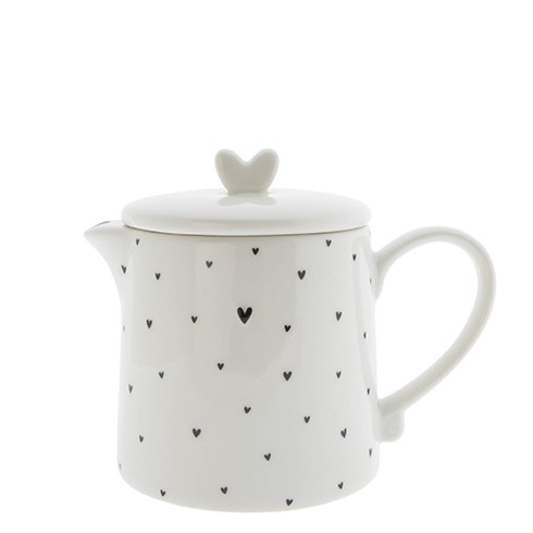 Bastion Collections Teekanne / Teapot Small Hearts in Black