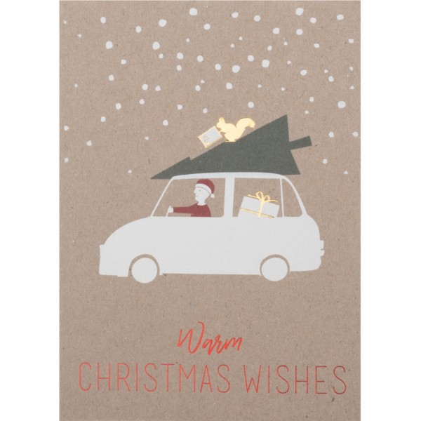 räder Klappkarte, Weihnachtsauto - Christmas Wishes