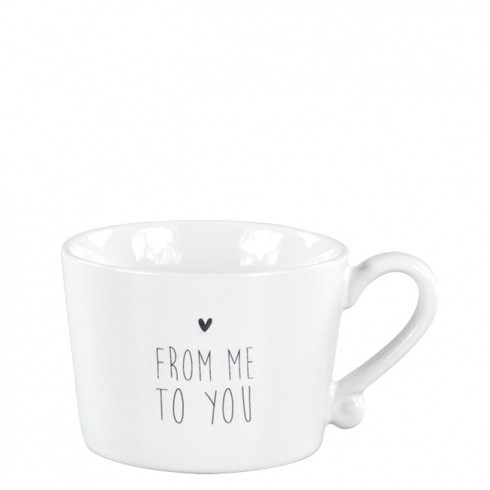 Bastion Collections Mug Small White/From me to you in Black