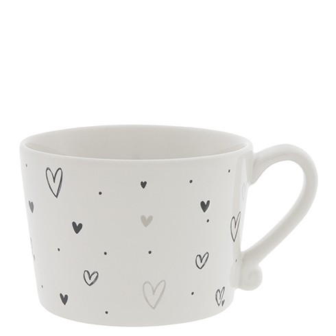 Bastion Collections Cup White / Hearts overall Black/Naturel
