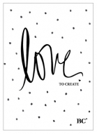 Bastion Collections Notizheft "Love to create", A6