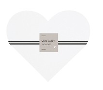 Bastion Collections Notizzettel Heart Notes, White Heart