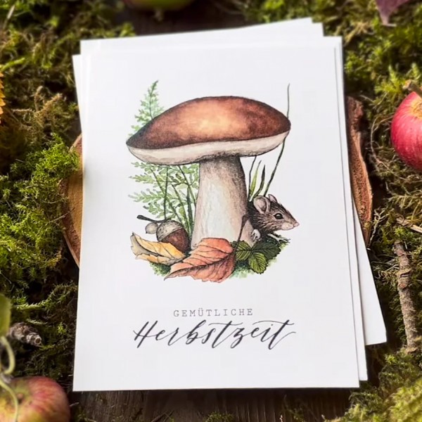 Postkarte Herbstzeit