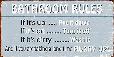 Magnet, "Bathroom Rules"