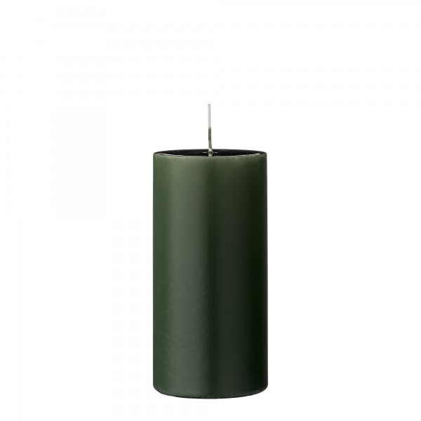Bloomingville Kerze aus Paraffin Dunkelgrün, 15 cm