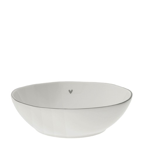 Bastion Collections Schale / Sushi Bowl Heart in Grey, rund