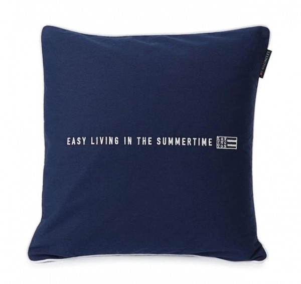 Lexington Kissenhülle Easy Living Cotton Twill Pillow Cover, Dunkelblau