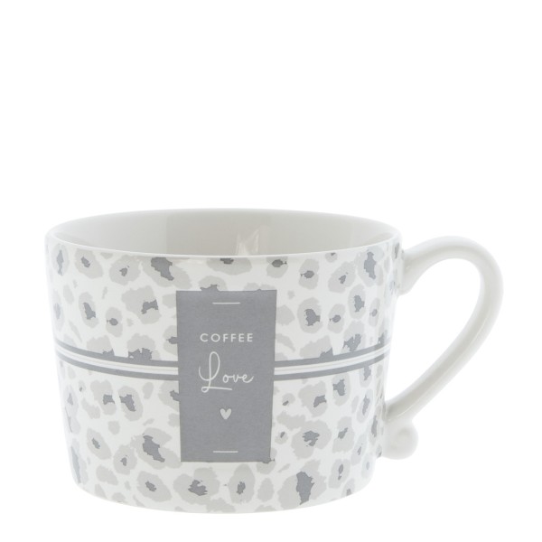 Bastion Collections Cup White / Leopard Coffee Love, grau