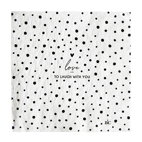 Bastion Collections Papierservietten DOTS/LOVE to laugh with you