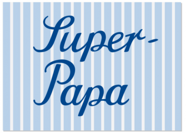 Krima & Isa Postkarte Super Papa