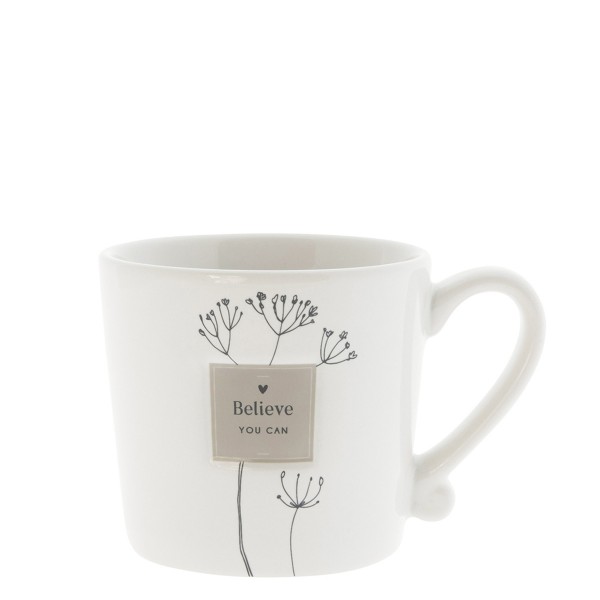 Bastion Collections Henkelbecher / Mug Believe you can, Black