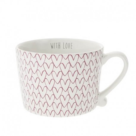 Bastion Collections Cup White / Herzmuster, Rot