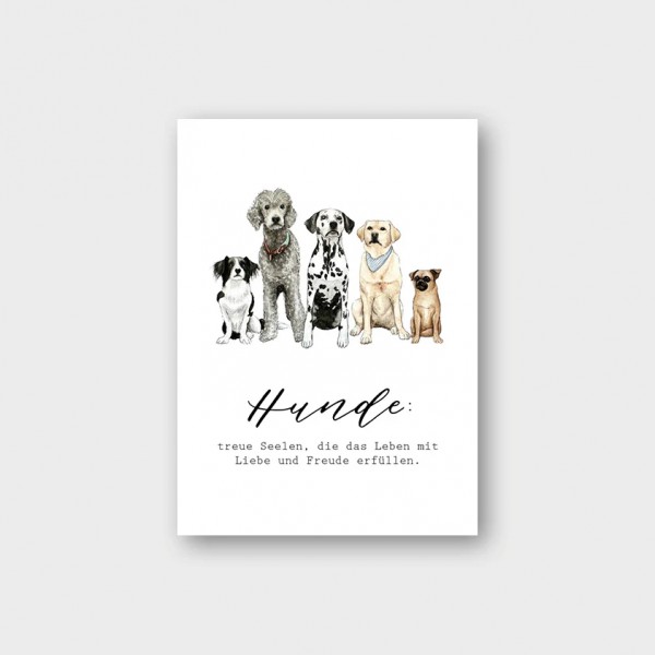Postkarte Hunde